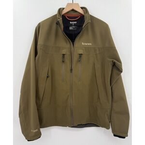 Sims Jacket Mens Medium Green Wind Stopper Fishing Outdoor Full Zip
